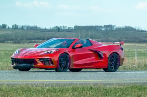 Red Chevrolet Corvette Stingray convertible